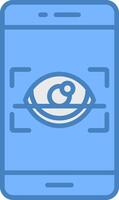 Retinal Scan Cool Tone Object vector