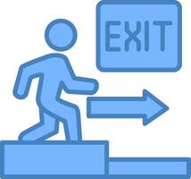 Emergency Exit Compact Icon Fragment vector