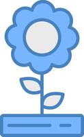Flower Highlighted Badge Graphic vector