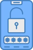Password Bold Grid Emblem vector