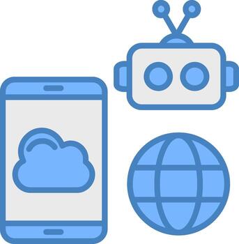 Mobile Cloud Simple Visual Module vector