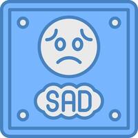 Sad Color Block Symbol vector