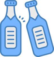 Beer Bottle Creative Frame Token vector