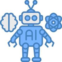 Robot Bright Tone Sketch vector