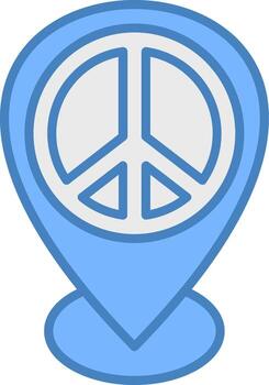 mapa puntero refinado icono bosquejo vector