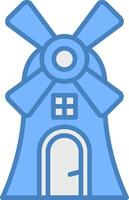 Mill Handcrafted Line Element vector