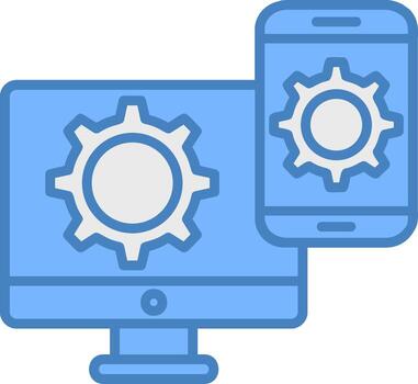 Screen Mirroring User Interface Mark vector