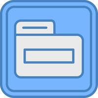 Folder Sharp Outline Badge vector