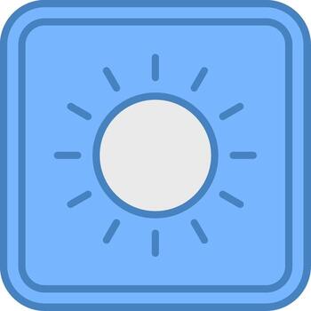 Sun Solid UX Block vector
