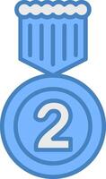 2nd Prize Highlighted Badge Graphic vector