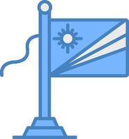 Marshall Island Flag Artistic Piece vector