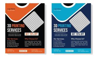 3d printing flyer design free vector