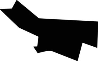 Terekeka South Sudan silhouette map vector
