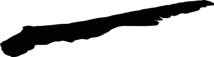 Terschelling Netherlands silhouette map vector
