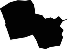 Teshio Japan silhouette map vector