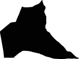Tesseney Eritrea silhouette map vector