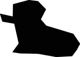 Teteven Bulgaria silhouette map vector