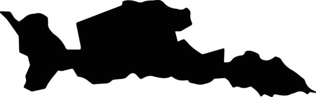 Tetu Kenya silhouette map vector