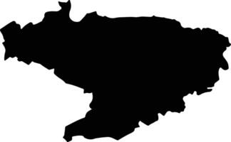 The Nilgiris India silhouette map vector