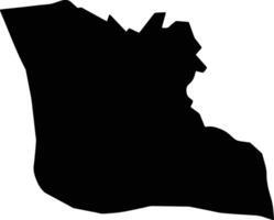 Thi xa Cao Lanh Vietnam silhouette map vector
