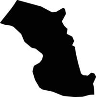 Ti Riviere Saint Lucia silhouette map vector