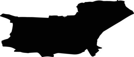 Tilburg Netherlands silhouette map vector