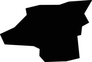 Tilkaef Iraq silhouette map vector