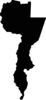 Tinaco Venezuela silhouette map vector