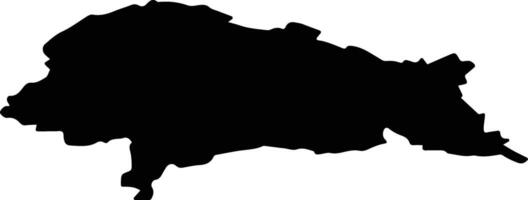 Timsky District Russia silhouette map vector