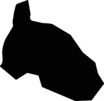 Tiradentes do Sul Brazil silhouette map vector