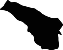 Tiran and Karvan Iran silhouette map vector