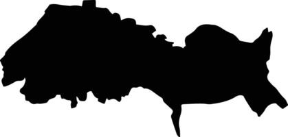 Tiznit Province Morocco silhouette map vector