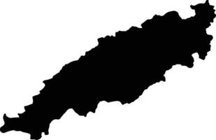 Tobago Trinidad and Tobago silhouette map vector