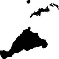 Tojo Una Una Indonesia silhouette map vector