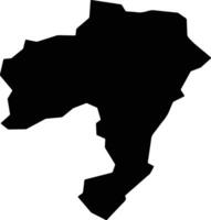 Tokamachi Japan silhouette map vector