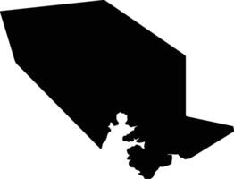 Tonganxian China silhouette map vector