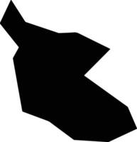 Tongdexian China silhouette map vector