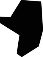 Tongnanxian China silhouette map vector