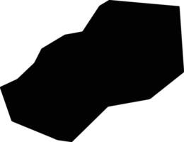 Tonj East South Sudan silhouette map vector