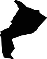 Tonkhil Mongolia silhouette map vector