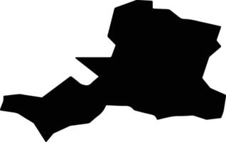 Topola Municipality Serbia silhouette map vector
