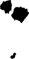 Torres Strait Island Australia silhouette map vector