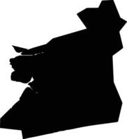 Toyohashi Japan silhouette map vector