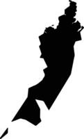 Tracuateua Brazil silhouette map vector