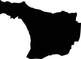 Tram Kak Cambodia silhouette map vector