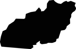 Tranquility Jamaica silhouette map vector