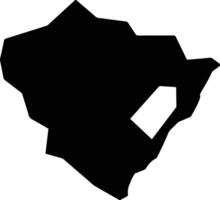 Trikomo Cyprus silhouette map vector