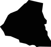 Trinity Palmetto Point Saint Kitts and Nevi silhouette map vector