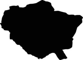 TRITENII DE JOS Romania silhouette map vector