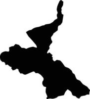 Trong Bhutan silhouette map vector